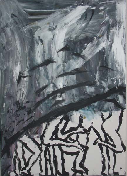 SGAMBATI tempera su tela 50X70 anno 2011 SGAMBATI