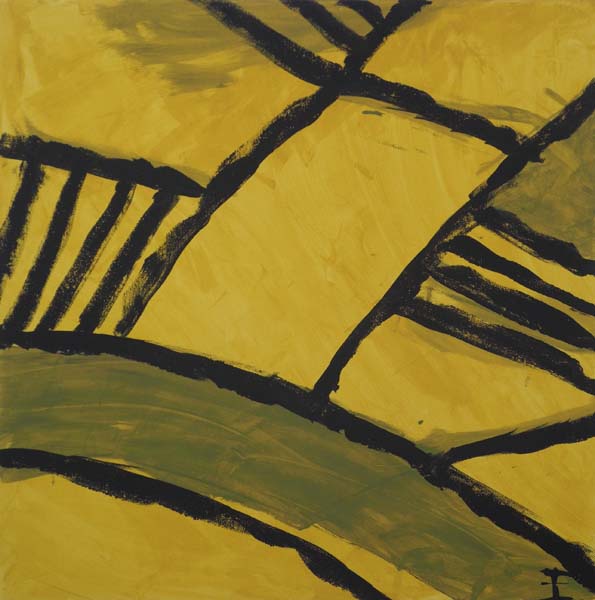 tempera su tela 40x40 anno 2011 PAESAGGIO-AGRICOLO