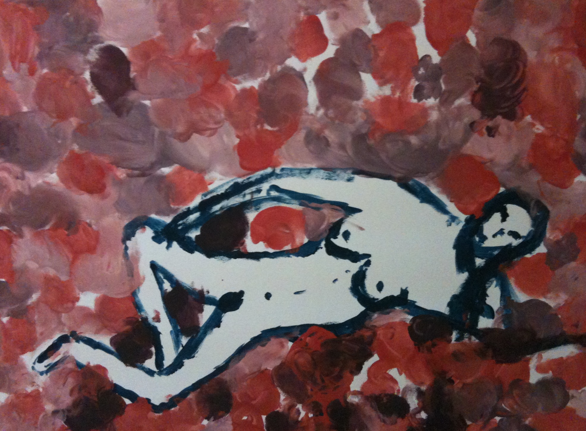tempera su tela 70x50 anno 2011 TULIPANA